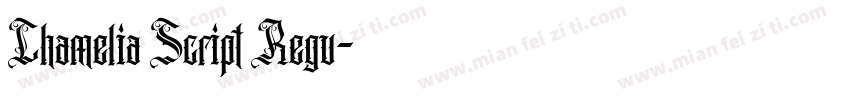 Chamelia Script Regu字体转换